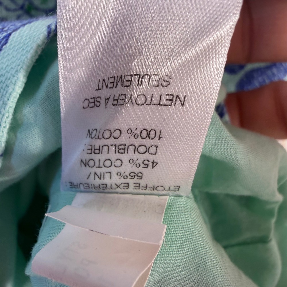 Vineyard Vines Linen Cotton Shift Dress Floral Tunic Dress 12 Preppy Coastal - Picture 15 of 16